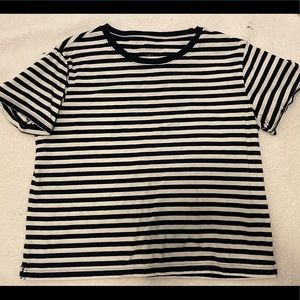 Navy blue striped shirt size Medium